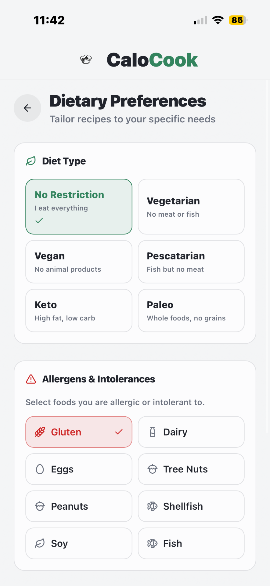 Dietary & Allergy Safe screenshot
