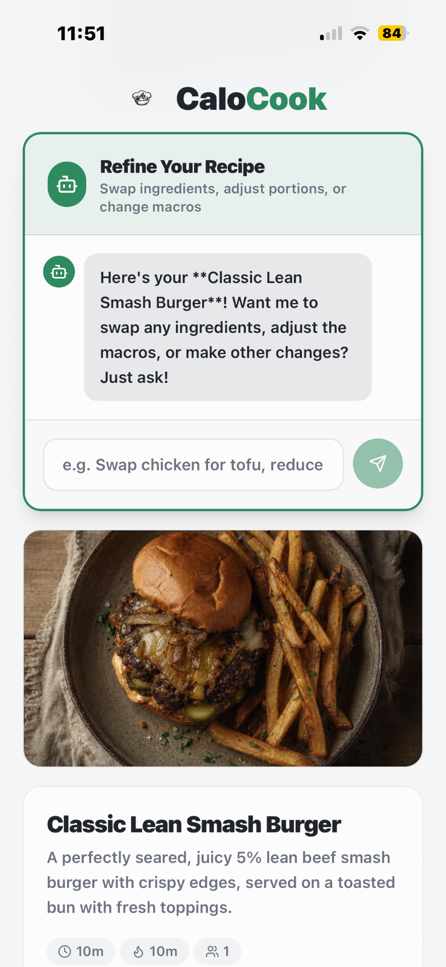 Editable Recipes screenshot